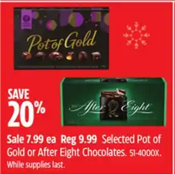 Canadian Tire Selected Pot of Gold or After Eight Chocolates offer