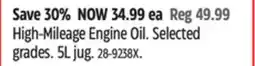 Canadian Tire High-Mileage Engine Oil offer