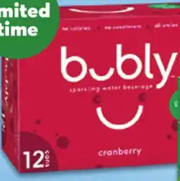 Giant Tiger Bubly Sparkling Water Beverage offer