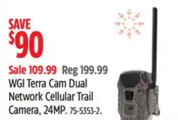 Canadian Tire WGI Terra Cam Dual Network Cellular Trail Camera, 24MP offer
