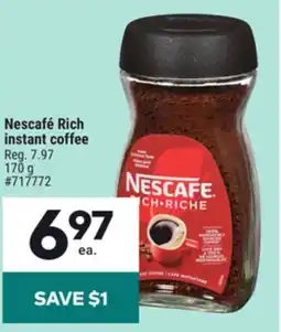 Giant Tiger Nescafé Rich instant coffee offer