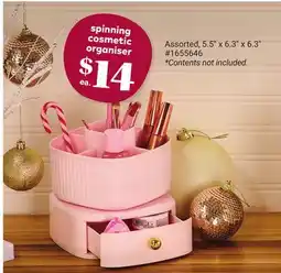 Giant Tiger spinning cosmetic organiser offer