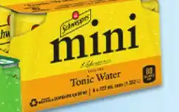 Giant Tiger Schweppes mini tonic water offer