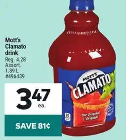 Giant Tiger Mott's Clamato drink offer