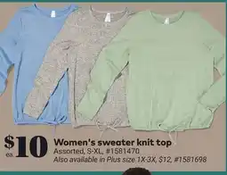 Giant Tiger Women's sweater knit top offer