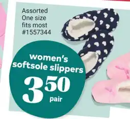 Giant Tiger Women's softsole slippers offer