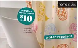 Giant Tiger Hone Styles Microfibre Shower Curtain offer