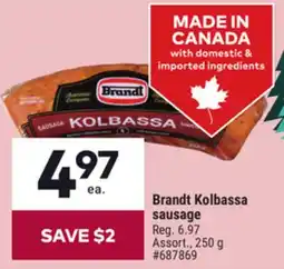 Giant Tiger Brandt Kolbassa sausage offer