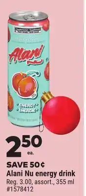 Giant Tiger Alani Nu energy drink offer