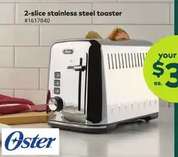 Giant Tiger Oster 2-slice stainless steel toaster offer
