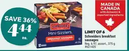 Giant Tiger Schneiders Breakfast Sausages offer