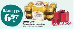 Giant Tiger Ferrero Rocher chocolates offer