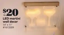 Giant Tiger LED martini wall decor offer