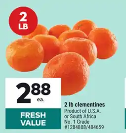 Giant Tiger 2 lb clementines offer