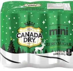 Giant Tiger Canada Dry Zero Sugar Ginger Ale Mini Can offer