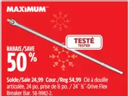 Canadian Tire 1⁄2˝-Drive Flex Breaker Bar offer
