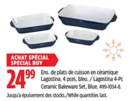 Canadian Tire Lagostina 4-Pc Ceramic Bakeware Set, Blue offer