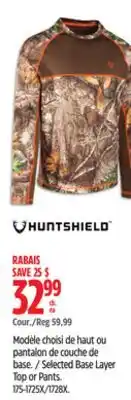 Canadian Tire Selected Base Layer Top or Pants offer