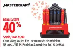Canadian Tire Mastercraft 52-Pc Precision Screwdriver Set offer