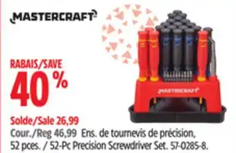 Canadian Tire Mastercraft 52-Pc Precision Screwdriver Set offer