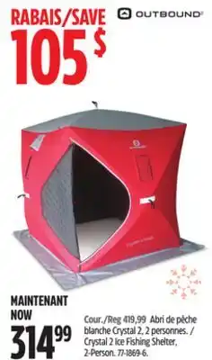 Canadian Tire Crystal 2 Ice Fishing Shelter, 2-Person offer
