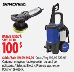 Canadian Tire Selected Electric Pressure Washers or Polisher offer
