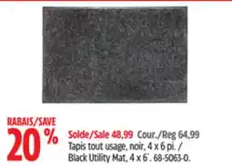 Canadian Tire Black Utility Mat, 4 x 6´ offer