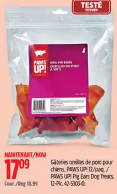 Canadian Tire PAWS UP! Pig Ears Dog Treats offer