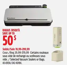 Canadian Tire Selected Vacuum Sealers or Bags offer