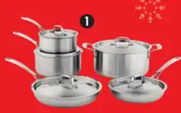 Canadian Tire LAGOSTINA 10-Pc 3-Ply Commerciale Clad Cookset offer