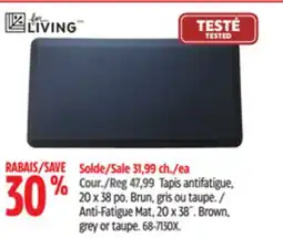 Canadian Tire For Living Anti-Fatigue Mat, 20 x 38˝. Brown, grey or taupe offer