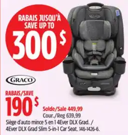 Canadian Tire GRACO 4Ever DLX Grad Slim 5-in-1 Car Seat offer