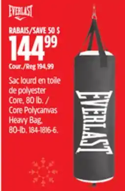 Canadian Tire Everlast Core Polycanvas Heavy Bag offer