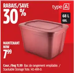 Canadian Tire Stackable Storage Tote offer