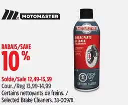 Canadian Tire Selected Brake Cleaners offer