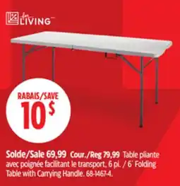 Canadian Tire 6´Folding Table with Carrying Handle offer