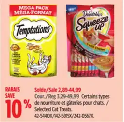 Canadian Tire Selected Cat Treats offer