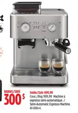 Canadian Tire KITCHENAID Semi-Automatic Espresso Machine offer
