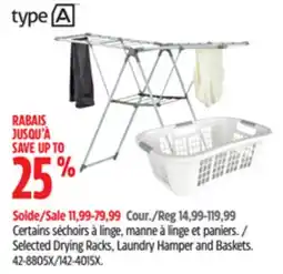 Canadian Tire Selected Drying Racks, Laundry Hamper and Baskets offer