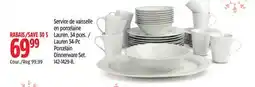 Canadian Tire CANVAS Lauren 34-Pc Porcelain Dinnerware Set offer