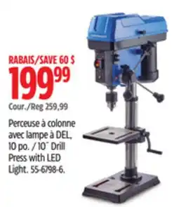 Canadian Tire 10˝ Drill Press with LED Light offer