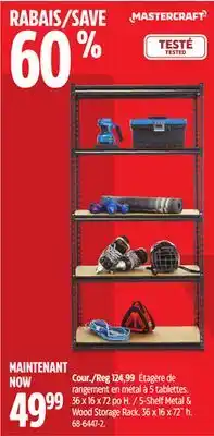 Canadian Tire 5-Shelf Metal & Wood Storage Rack offer