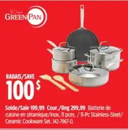 Canadian Tire 11-Pc Stainless-Steel/ Ceramic Cookware Set Greenpan offer