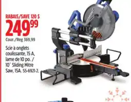 Canadian Tire 10˝ Sliding Mitre Saw, 15A offer