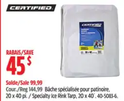 Canadian Tire CERTIFIED Specialty Ice Rink Tarp, 20 x 40´ offer