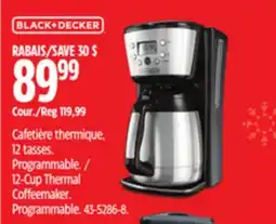 Canadian Tire 12-Cup Thermal Coffeemaker Black+Decker offer