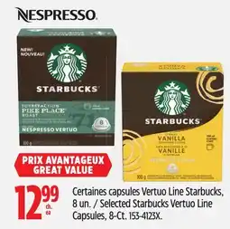 Canadian Tire Selected Starbucks Vertuo Line Capsules offer