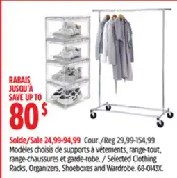 Canadian Tire Type A Selected Clothing Racks, Organizers, Shoeboxes and Wardrobe offer
