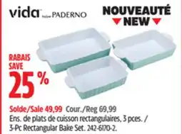Canadian Tire 3-Pc Rectangular Bake Set offer