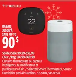 Canadian Tire Ecobee Selected Smart Thermostats, Sensor, Humidifier and Air Purifiers offer